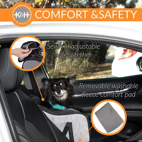 KampH Pet Products Portable Pet Console Booster Dog Car Seat Light Gray 10 X 15 X 95 InchesKampH Pet Products Portable Pet Console Booster Dog Car Seat Light Gray 10 X 15 X 95 Inches