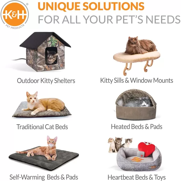 KampH Pet Products SelfWarming Kitty Bed Hooded Pet Bed for Cats or Dogs ChocolateTan Small 16 Inches200L x 200W x 130Th BlueGray