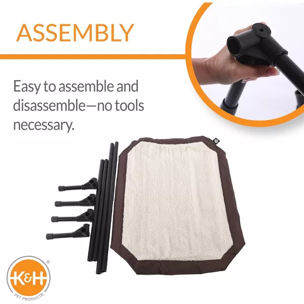 KampH Pet Products SelfWarming Pet Cot Cover Replacement Cot Sold Separately  ChocolateFleece Medium 25 X 32 InchesLarge 30 x 42