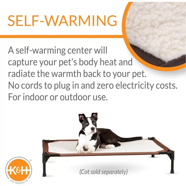 KampH Pet Products SelfWarming Pet Cot Cover Replacement Cot Sold Separately  ChocolateFleece Medium 25 X 32 InchesMedium 25 x 32 in