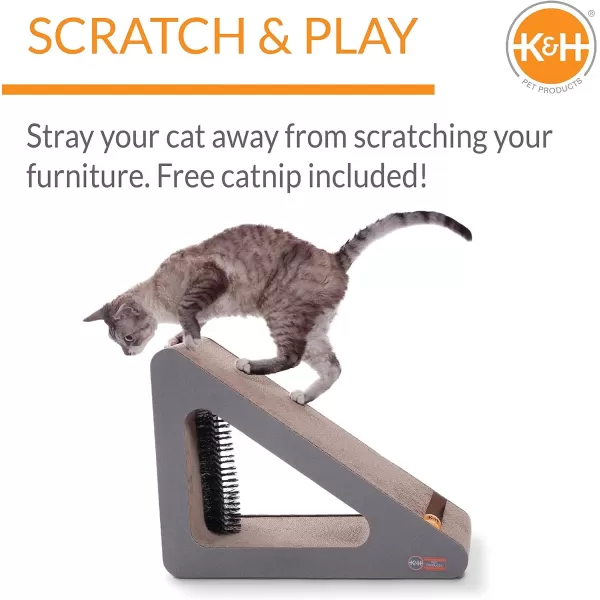 KampH Pet Products Stretch n Scratch Cat Scratcher Toy Cardboard 9 X 14 X 15 InchesInteractive 95 X 195 X 15 Inches