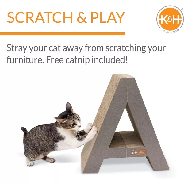 KampH Pet Products Stretch n Scratch Cat Scratcher Toy Cardboard 9 X 14 X 15 InchesInteractive Stretch n Scratch