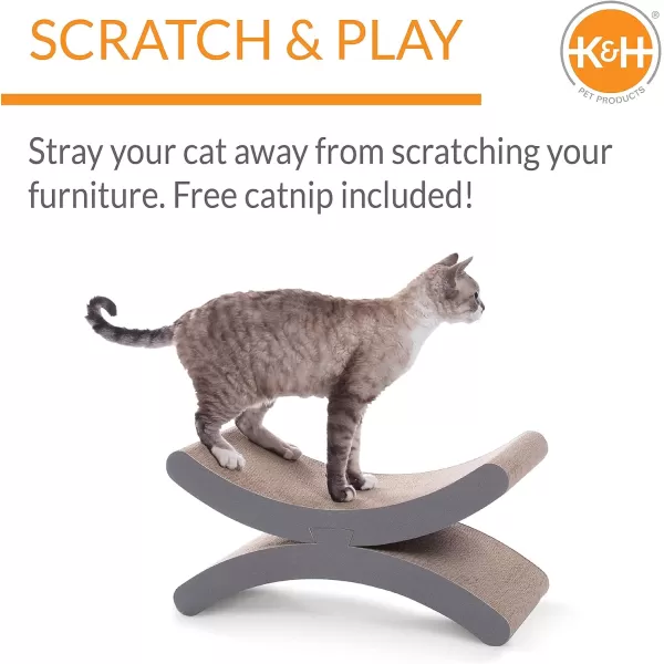 KampH Pet Products Stretch n Scratch Cat Scratcher Toy Cardboard 9 X 14 X 15 InchesRetail Box 20 X 85 X 10 Inches