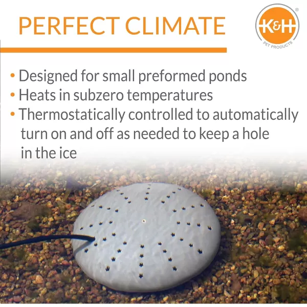 KampH Pet Products ThermoPond Perfect Climate Submersible Pond Deicer Gray 8 x 8 300W 1 Count Pack of 1KampH Pet Products ThermoPond Perfect Climate Submersible Pond Deicer Gray 8 x 8 300W 1 Count Pack of 1