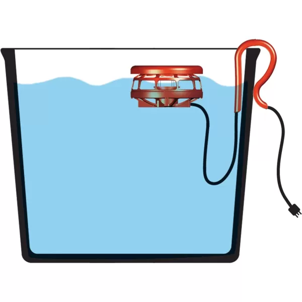 KampH Pet Products Ultimate Stock Tank Deicer w Cord Clip Water Trough Heater for Horses Cattle and Livestock Floating and Submersible Tank Heater Red 1500 Watts750 Watts Tank Deicer