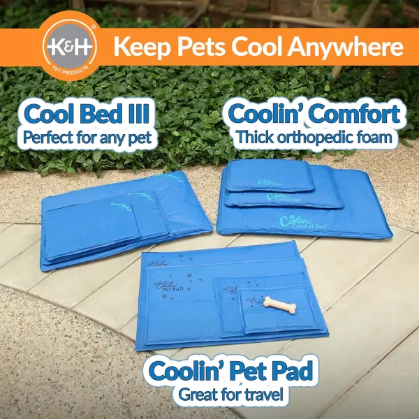 KampampH Pet Products Cool Bed III Dog Cooling Mat Cooling Dog Beds for Small Dogs Dog Cooling Mat for Dog Carrier Outdoor Dog Bed Cooling Pad for Dog Pet Cooling Mat  Blue Small 17 X 24 Inches440L x 320W x 20Th