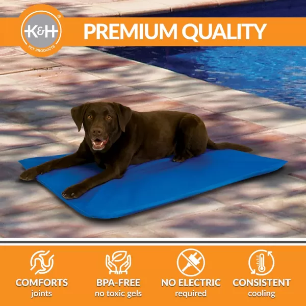 KampampH Pet Products Cool Bed III Dog Cooling Mat Cooling Dog Beds for Small Dogs Dog Cooling Mat for Dog Carrier Outdoor Dog Bed Cooling Pad for Dog Pet Cooling Mat  Blue Small 17 X 24 Inches440L x 320W x 20Th