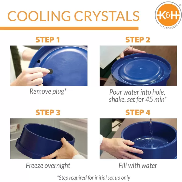 KampampH Pet Products Coolin Pet Bowl Cooling Dog Bowl Pet Water Dish for Large Medium Small Breed Dogs ampamp Cats IndoorOutdoor Insulated Ice Cold Dog Bowl  Cooler Blue 96 Ounces96 Ounces