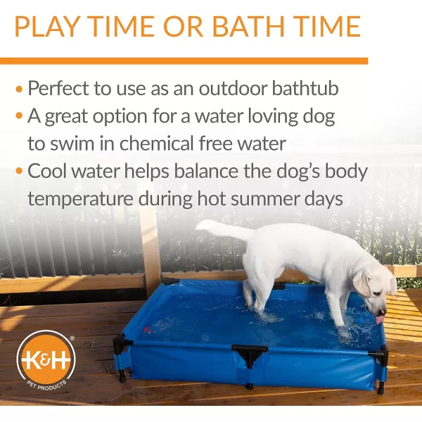 KampampH Pet Products Dog Pool ampamp Pet Bath Canopy Pet Pool Sold Separately Gray XLarge 32 X 50 InchesPet Pool