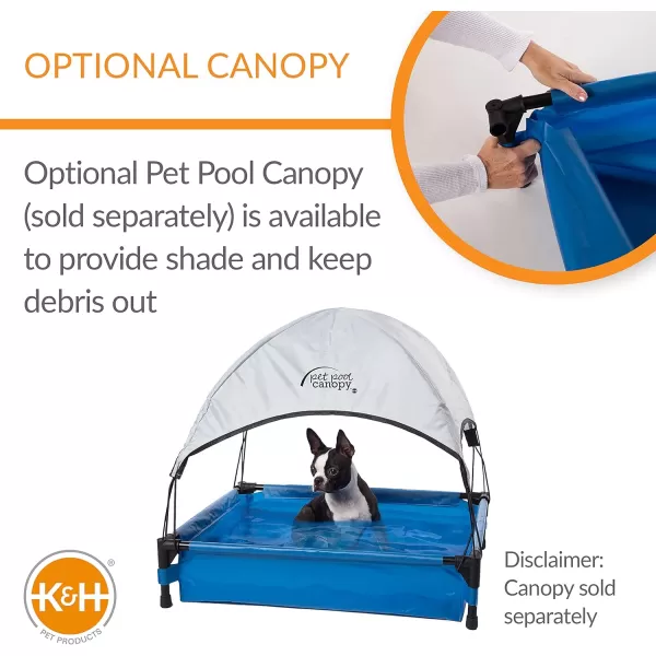 KampampH Pet Products Dog Pool ampamp Pet Bath Canopy Pet Pool Sold Separately Gray XLarge 32 X 50 InchesPet Pool