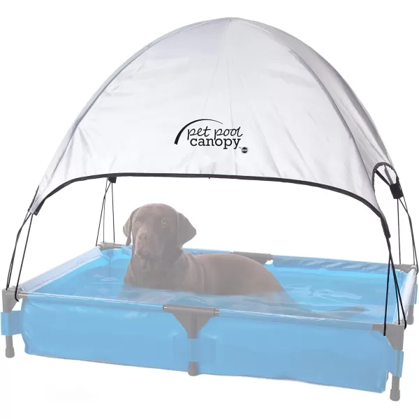 KampampH Pet Products Dog Pool ampamp Pet Bath Canopy Pet Pool Sold Separately Gray XLarge 32 X 50 InchesPool Canopy