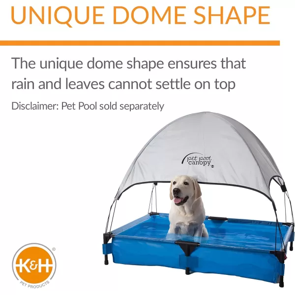 KampampH Pet Products Dog Pool ampamp Pet Bath Canopy Pet Pool Sold Separately Gray XLarge 32 X 50 InchesPool Canopy