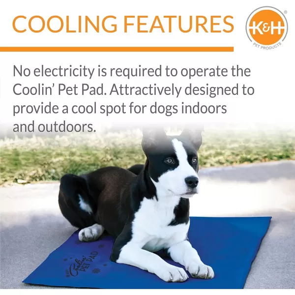KampampH Pet Products Summer Cooling Mat for Dogs or Cats Outdoor Dog Cooling Mat for Travel Carriers Cooling Pad for Dog thats Easy Carry NonToxic No Gel  Cooling Dog Bed  Blue Large 36quot x 20quot360L x 200W x 10Th