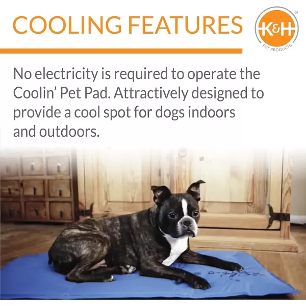 KampampH Pet Products Summer Cooling Mat for Dogs or Cats Outdoor Dog Cooling Mat for Travel Carriers Cooling Pad for Dog thats Easy Carry NonToxic No Gel  Cooling Dog Bed  Blue Large 36quot x 20quot150L x 110W x 10Th