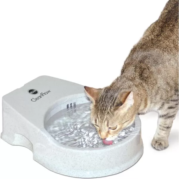 KampH Pet Products CleanFlow Filtered Water Bowl for Cats Granite 80 OuncesCleanflow Cat Bowl 1 filter