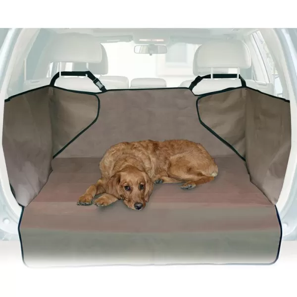 KampH Pet Products Economy Cargo Cover Black 54 Inches StandardMidSize VehicleTan