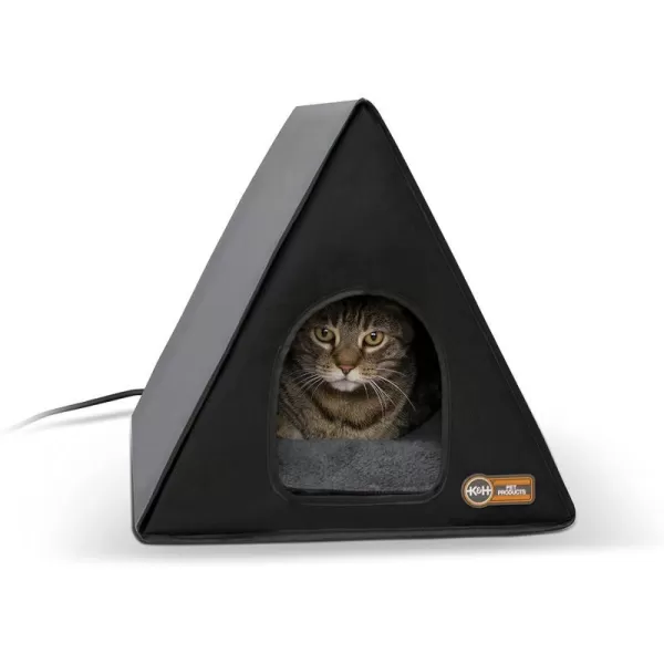 KampH Pet Products Heated AFrame IndoorOutdoor Shelter GrayBlack 18 X 14 Inches 20 WattsKampH Pet Products Heated AFrame IndoorOutdoor Shelter GrayBlack 18 X 14 Inches 20 Watts