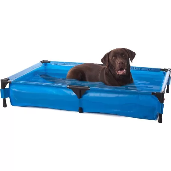 KampH Pet Products Portable Dog Pool amp Pet Bath for Dogs and Puppies Swimming Pool for Small and Medium Dogs Heavy Duty Plastic Wading Pet Pool with Drain Medium 25 X 32 X 7 InchesPet Pool XLarge 32 X 50 Inches