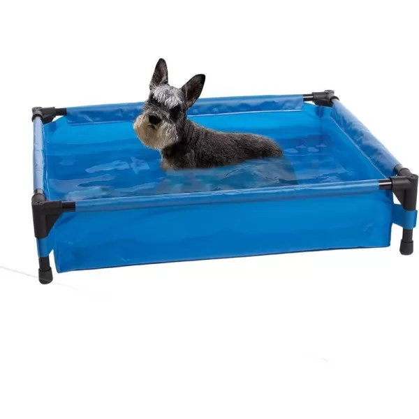 KampH Pet Products Portable Dog Pool amp Pet Bath for Dogs and Puppies Swimming Pool for Small and Medium Dogs Heavy Duty Plastic Wading Pet Pool with Drain Medium 25 X 32 X 7 InchesPet Pool Medium 25 X 32 Inches