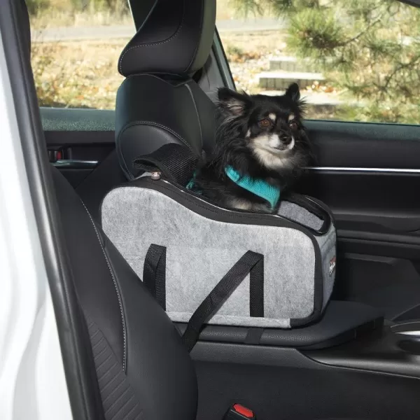 KampH Pet Products Portable Pet Console Booster Dog Car Seat Light Gray 10 X 15 X 95 InchesKampH Pet Products Portable Pet Console Booster Dog Car Seat Light Gray 10 X 15 X 95 Inches