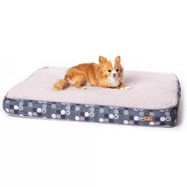 KampH Pet Products Superior Orthopedic Dog Bed GrayPaw Small 27 X 36 X 4 InchesGrayPaw 360L x 270W x 40Th Indoor Plush