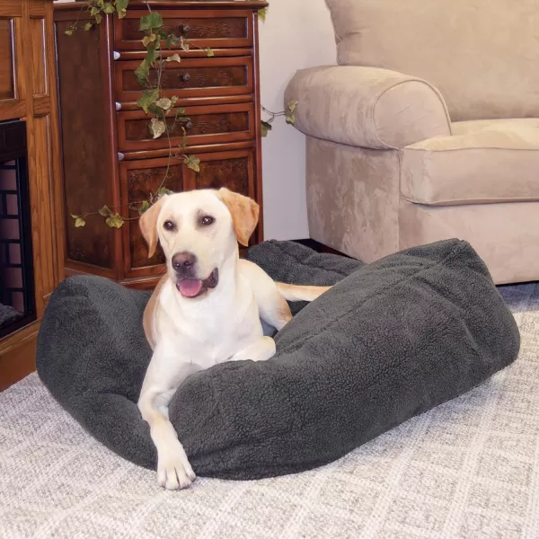 KampampH Pet Products Cuddle Cube Pet Bed Gray Large 32 X 32 Inches