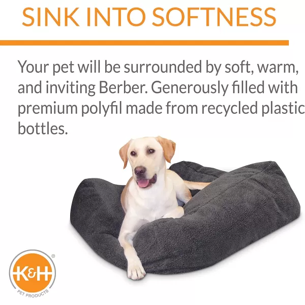 KampampH Pet Products Cuddle Cube Pet Bed Gray Large 32 X 32 Inches