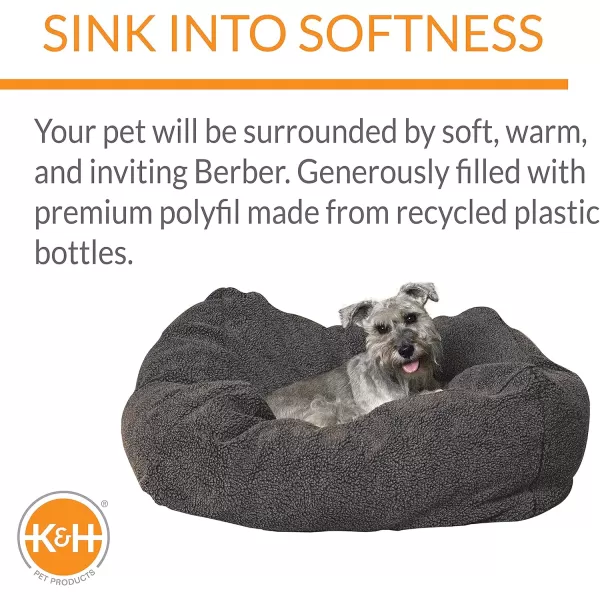 KampampH Pet Products Cuddle Cube Pet Bed Gray Small 24 X 24 Inches