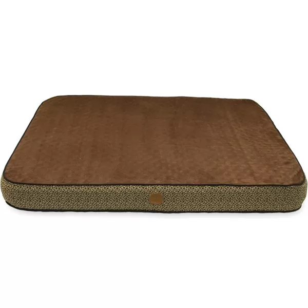 KampampH Pet Products Superior Orthopedic Pet Bed PawBone Print Gray Paw Bone Print Large 40 X 50 InchesMocha PawBone