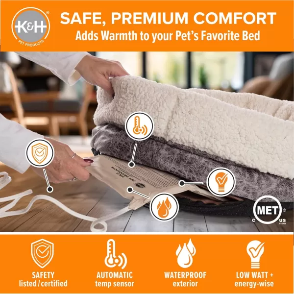 KampampH Pet Products Heated Pet Bed Warmer for Indoor Dog Beds  Safety Listed Waterproof Heated Pad Inserts Inside Your Dog Beds and Cat Beds  Turn Any Pet Bed Into a Heated Pet Bed  Tan XLargeXLarge