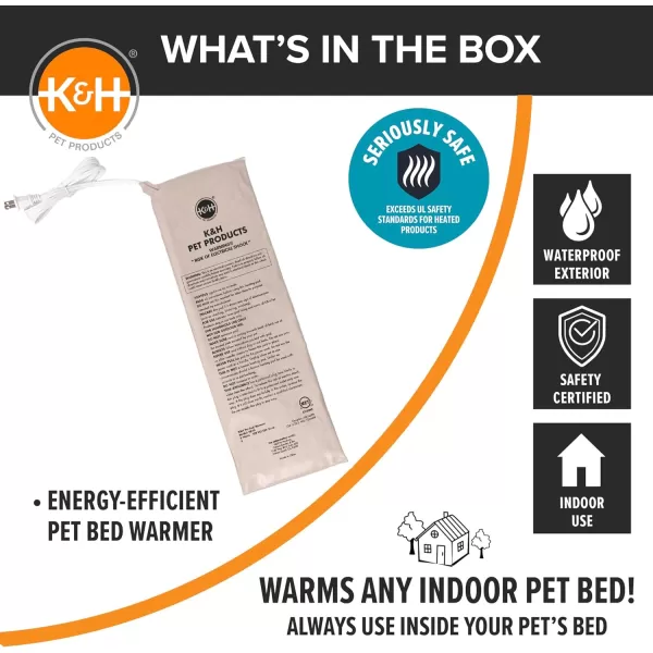 KampampH Pet Products Heated Pet Bed Warmer for Indoor Dog Beds  Safety Listed Waterproof Heated Pad Inserts Inside Your Dog Beds and Cat Beds  Turn Any Pet Bed Into a Heated Pet Bed  Tan XLargeMedium