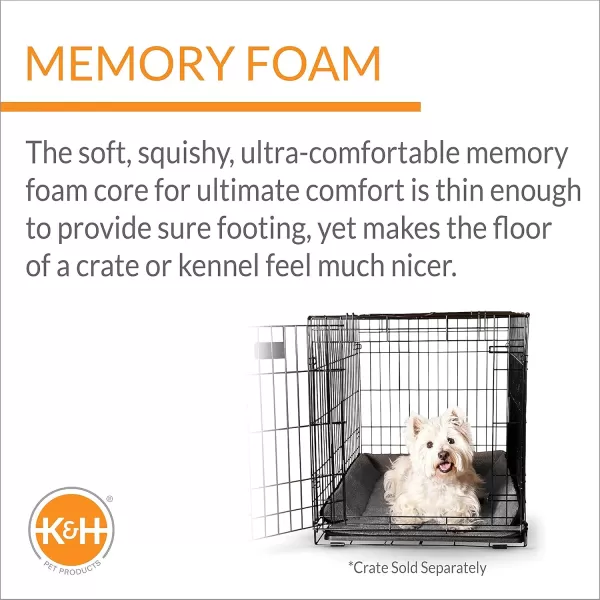 imageKampampH Pet Products Memory Foam Crate Pad Gray Medium 21 X 31 Inches250L x 200W x 10Th