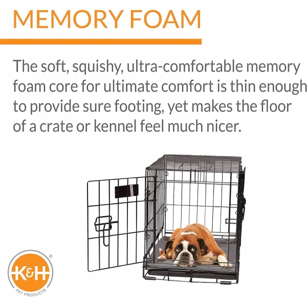 imageKampampH Pet Products Memory Foam Crate Pad Gray Medium 21 X 31 Inches370L x 250W x 10Th