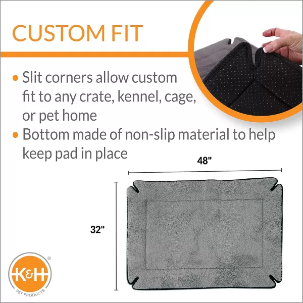 imageKampampH Pet Products Memory Foam Crate Pad Gray Medium 21 X 31 Inches480L x 320W x 10Th