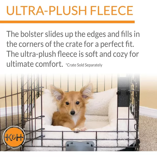 imageKampampH Pet Products Ultra Plush Deluxe Bolster Dog Crate Pad Plush Dog Crate Bed Portable Dog Crate Mat ampamp Dog Kennel Indoor Mat Dog Bed for Crate Crate Not Included  Fleece Medium280L x 220W x 30Th