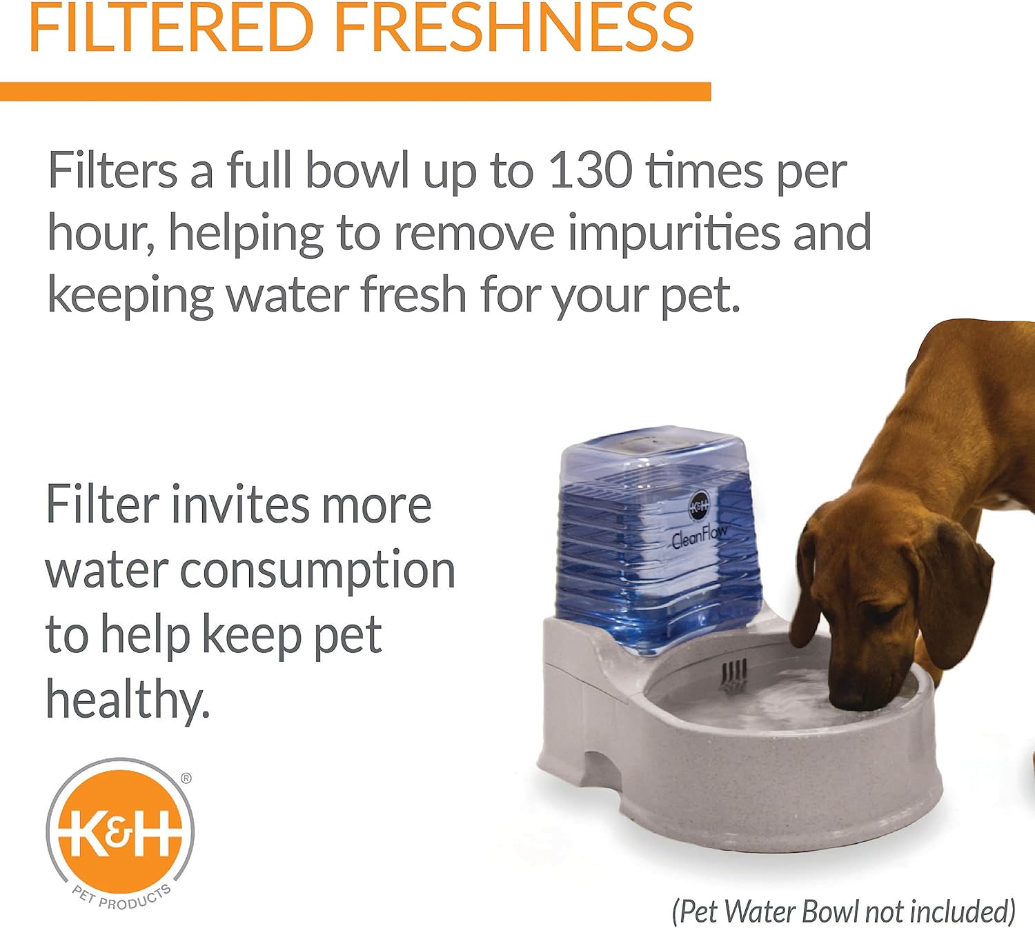 imageKampampH Pet Products CleanFlow Filtered Pet Water Bowl Replacement Filter Black Small 3 Count pack of 1Large 3 pack