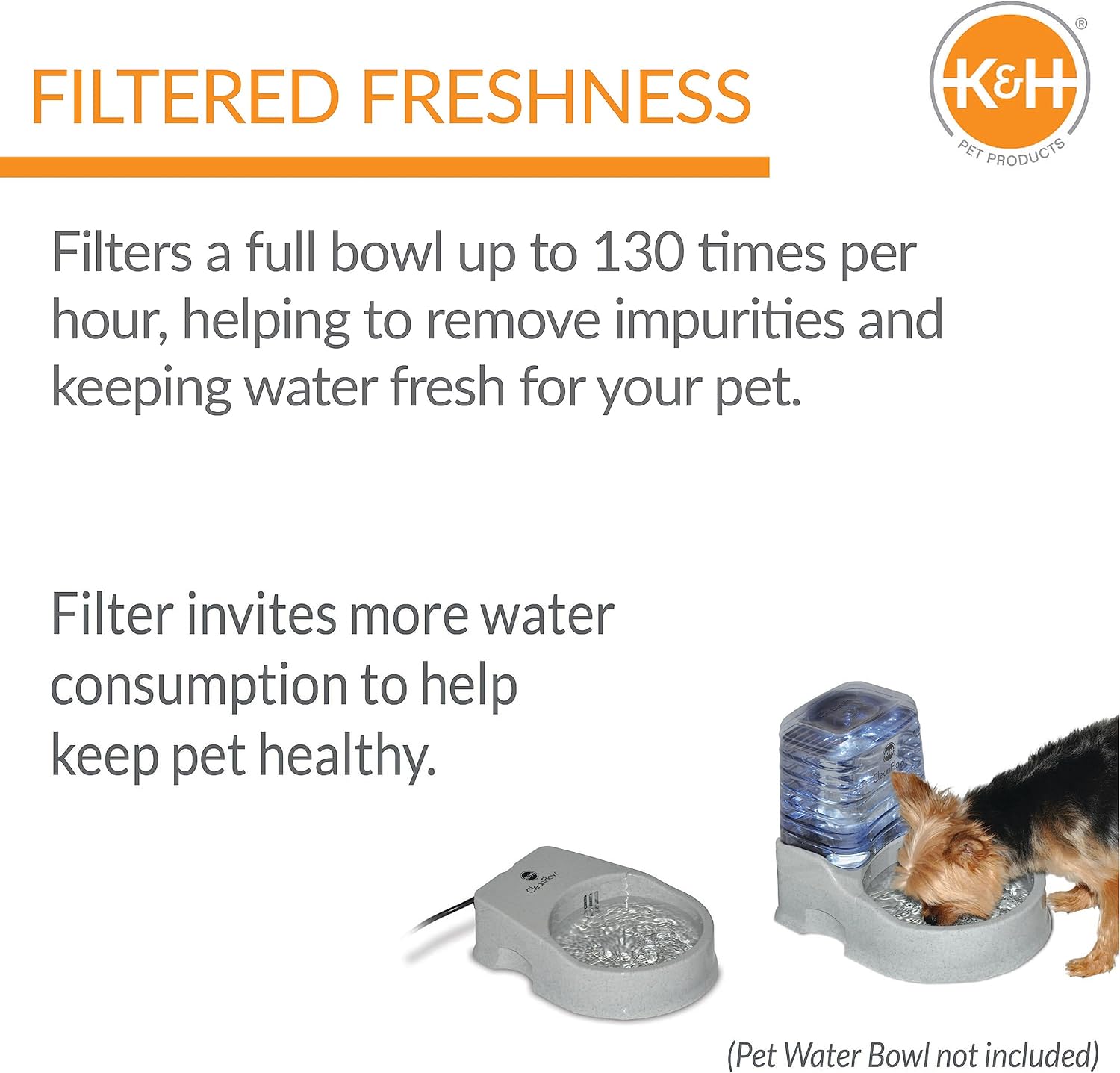 imageKampampH Pet Products CleanFlow Filtered Pet Water Bowl Replacement Filter Black Small 3 Count pack of 1Small 3 Count