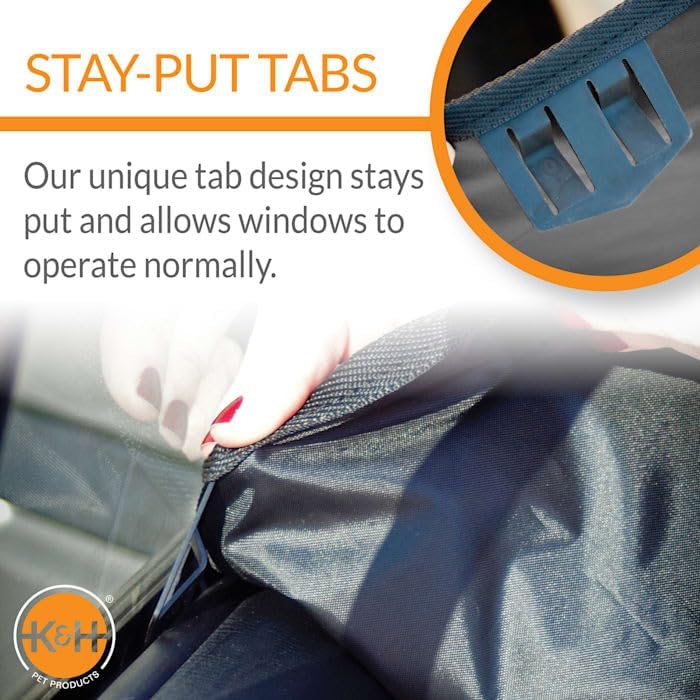 imageKampampH Pet Products Vehicle Door Protector Tan 2 Packs Interior Car Door Protector from Dog Scratching Sedan and SUV Pet Protector for Car Door ScratchesBlack