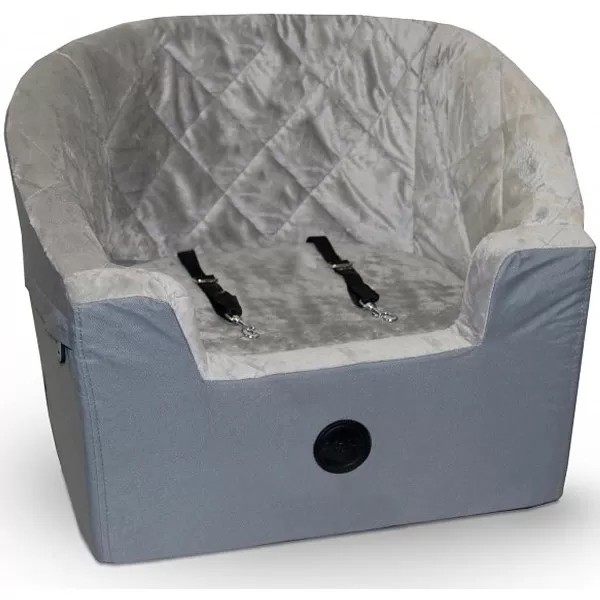 imageKampampH Pet Products Bucket Booster Dog Car Seat with Dog Seat Belt for Car Washable Small Dog Car Seat Sturdy Dog Booster Seats for Small Dogs Medium Dogs 2 Safety Leashes Small GrayCreamGrayGray