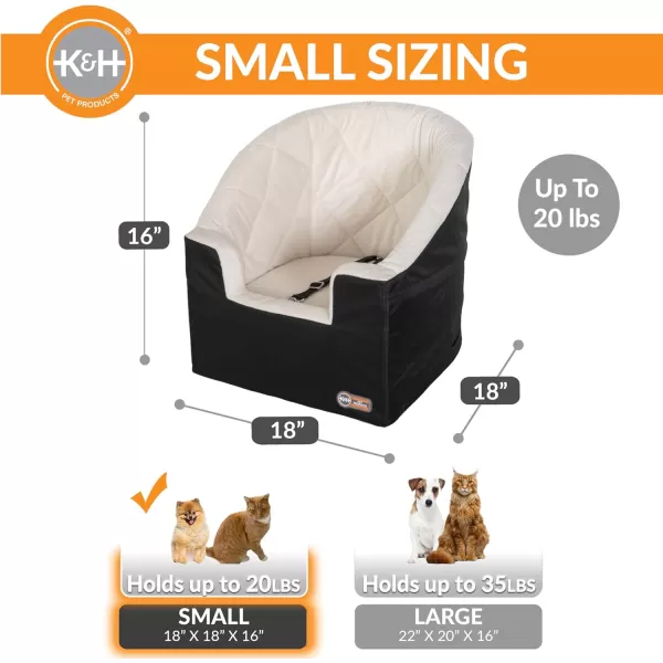 imageKampampH Pet Products Bucket Booster Dog Car Seat with Dog Seat Belt for Car Washable Small Dog Car Seat Sturdy Dog Booster Seats for Small Dogs Medium Dogs 2 Safety Leashes Small GrayCreamBlackCream