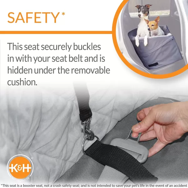 imageKampampH Pet Products Bucket Booster Dog Car Seat with Dog Seat Belt for Car Washable Small Dog Car Seat Sturdy Dog Booster Seats for Small Dogs Medium Dogs 2 Safety Leashes Small GrayCreamGrayGray