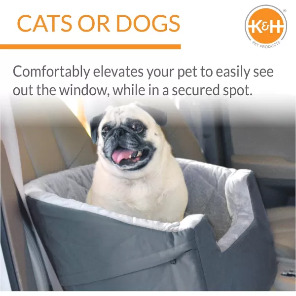imageKampampH Pet Products Bucket Booster Dog Car Seat with Dog Seat Belt for Car Washable Small Dog Car Seat Sturdy Dog Booster Seats for Small Dogs Medium Dogs 2 Safety Leashes Small GrayCreamGrayGray