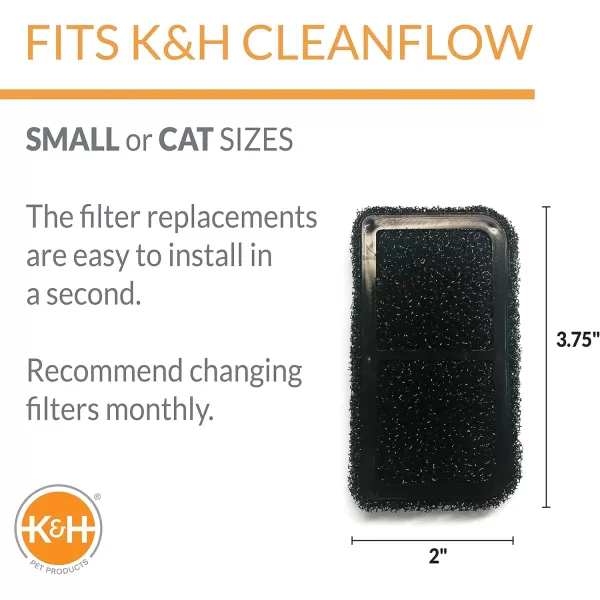 imageKampampH Pet Products CleanFlow Filtered Pet Water Bowl Replacement Filter Black Small 3 Count pack of 1Small 3 Count