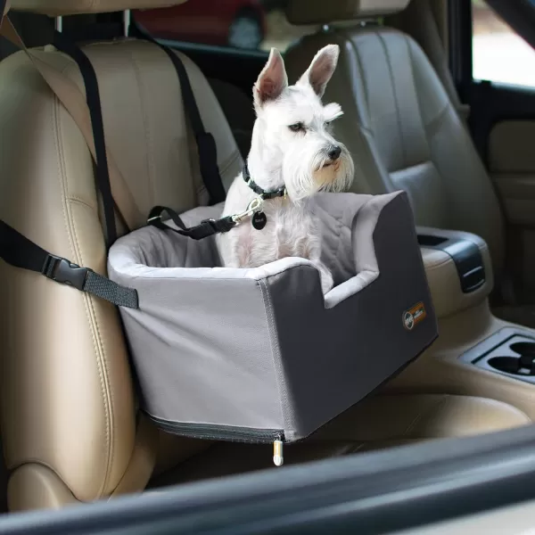 imageKampampH Pet Products Hanging Bucket Booster Pet Seat Elevated Dog Booster Car Seat Car Window View for Petite and Toy Breeds Gray 16 X 145 InchesGray