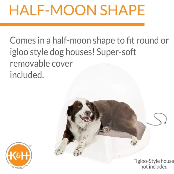 imageKampampH Pet Products Heated LectroSoft Igloo Style Dog Bed Outdoor Dog Bed for Doghouse Orthopedic Warming Pet Pad Outdoor Heated Pad for Pets Heated Outside Dog ampamp Cat Bed Small 115 X 18 Inches300L x 180W x 20Th
