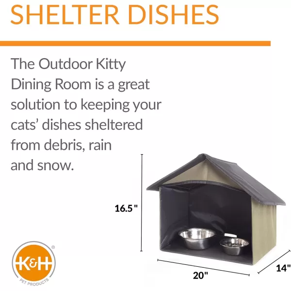 imageKampampH Pet Products Outdoor Kitty Dining Room Cat Food ampamp Water Shelter and Heated ThermoKitty Caf Realtree EdgeOlive