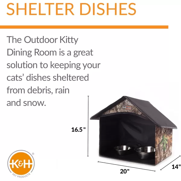 imageKampampH Pet Products Outdoor Kitty Dining Room Cat Food ampamp Water Shelter and Heated ThermoKitty Caf Realtree EdgeRealtree EDGE