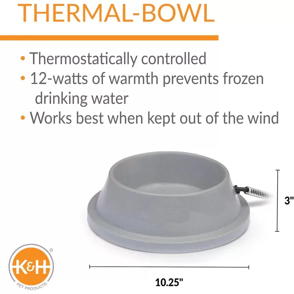 imageKampampH Pet Products ThermalBowl Outdoor Heated Dog Bowl Blue 96 Ounces32 Ounces