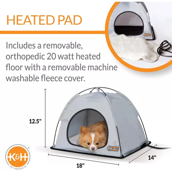 imageKampampH Pet Products Thermo Tent Outdoor Heated Pet Shelter for Dogs ampamp Cats Medium 19 X 24 X 16 InchesSmall 14 X 18 X 125 Inches