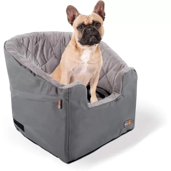 imageKampampH Pet Products Bucket Booster Dog Car Seat with Dog Seat Belt for Car Washable Small Dog Car Seat Sturdy Dog Booster Seats for Small Dogs Medium Dogs 2 Safety Leashes Small GrayCreamGrayGray